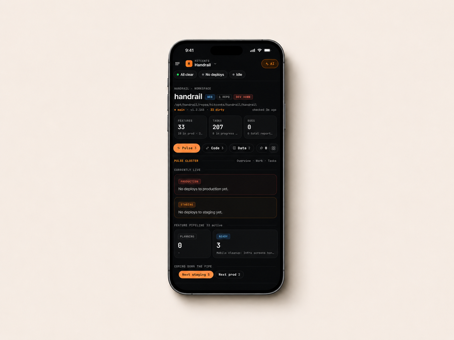Handrail mobile app for field operations - placeholder